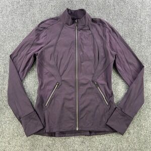 Lululemon Sleek Essentials Jacket Womens 10 Boysenberry Full zip High Collar